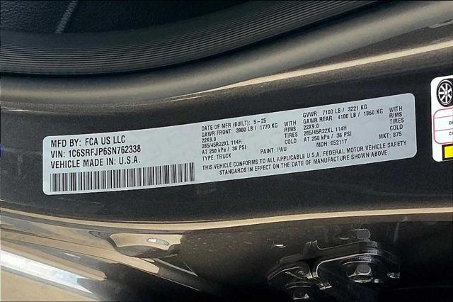 new 2025 Ram 1500 car, priced at $71,295