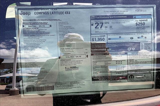 new 2025 Jeep Compass car, priced at $27,760