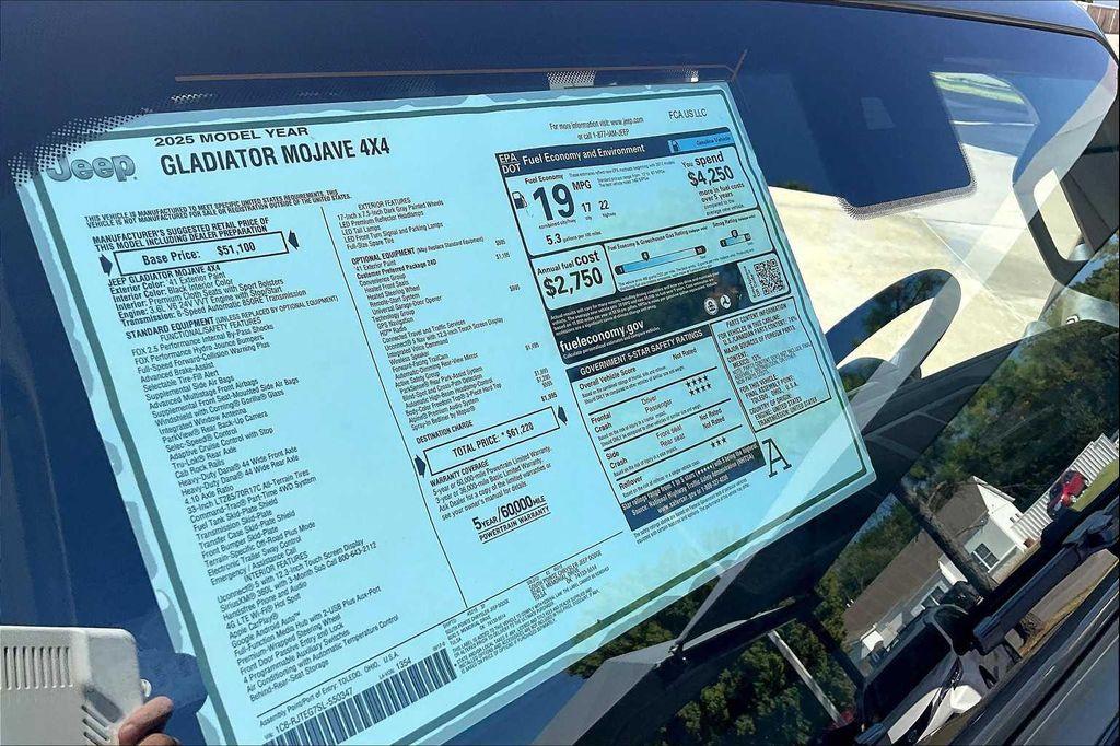 new 2025 Jeep Gladiator car, priced at $55,220