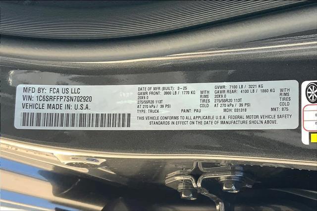 new 2025 Ram 1500 car, priced at $56,840