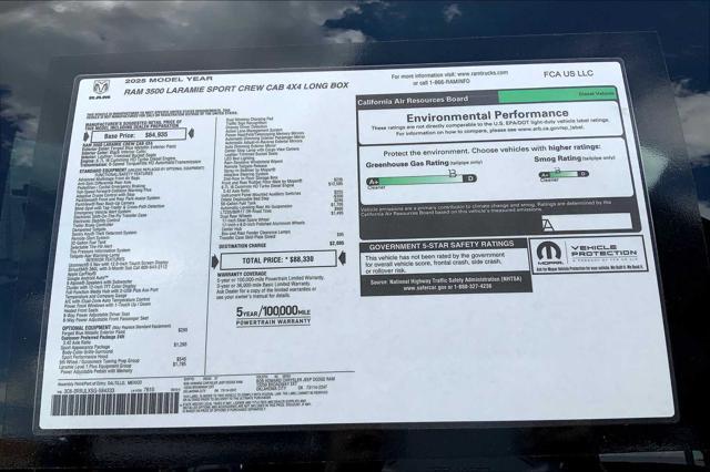 new 2025 Ram 3500 car, priced at $80,030