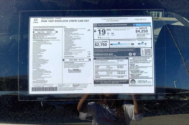 new 2025 Ram 1500 car, priced at $51,740