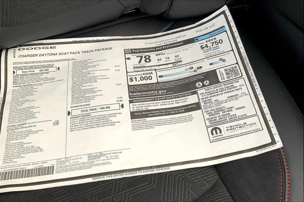 new 2024 Dodge Charger car, priced at $75,065