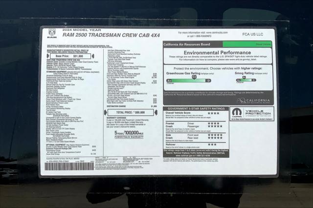 new 2024 Ram 2500 car, priced at $57,089