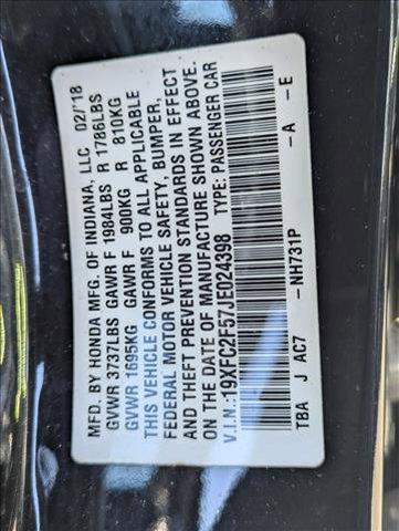 used 2018 Honda Civic car, priced at $12,299