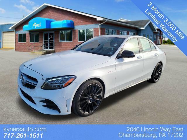 used 2021 Mercedes-Benz AMG C 43 car, priced at $36,995