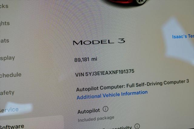 used 2022 Tesla Model 3 car, priced at $19,888