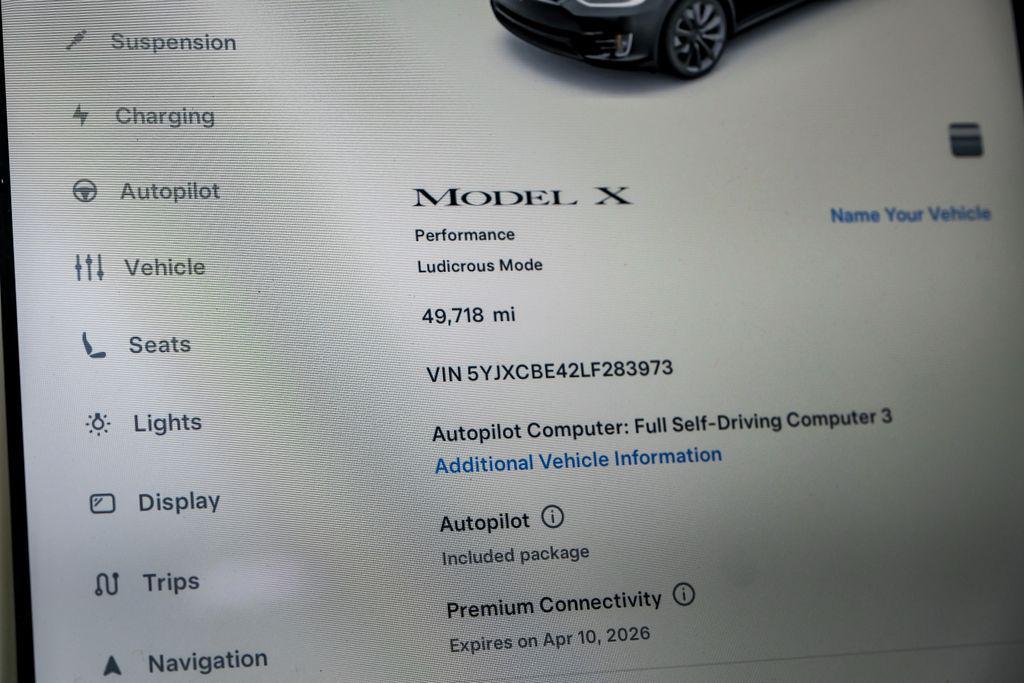 used 2020 Tesla Model X car, priced at $39,888
