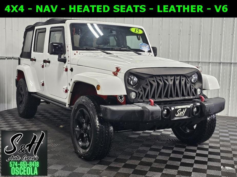 used 2015 Jeep Wrangler Unlimited car, priced at $17,676