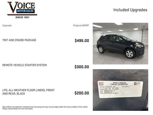 used 2021 Chevrolet Trax car, priced at $15,200