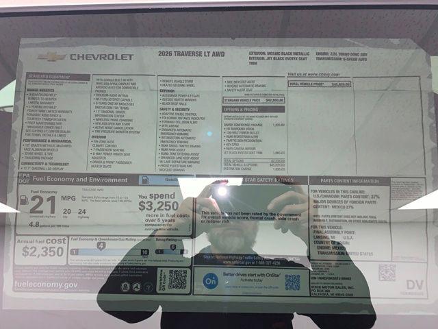 new 2026 Chevrolet Traverse car, priced at $43,337