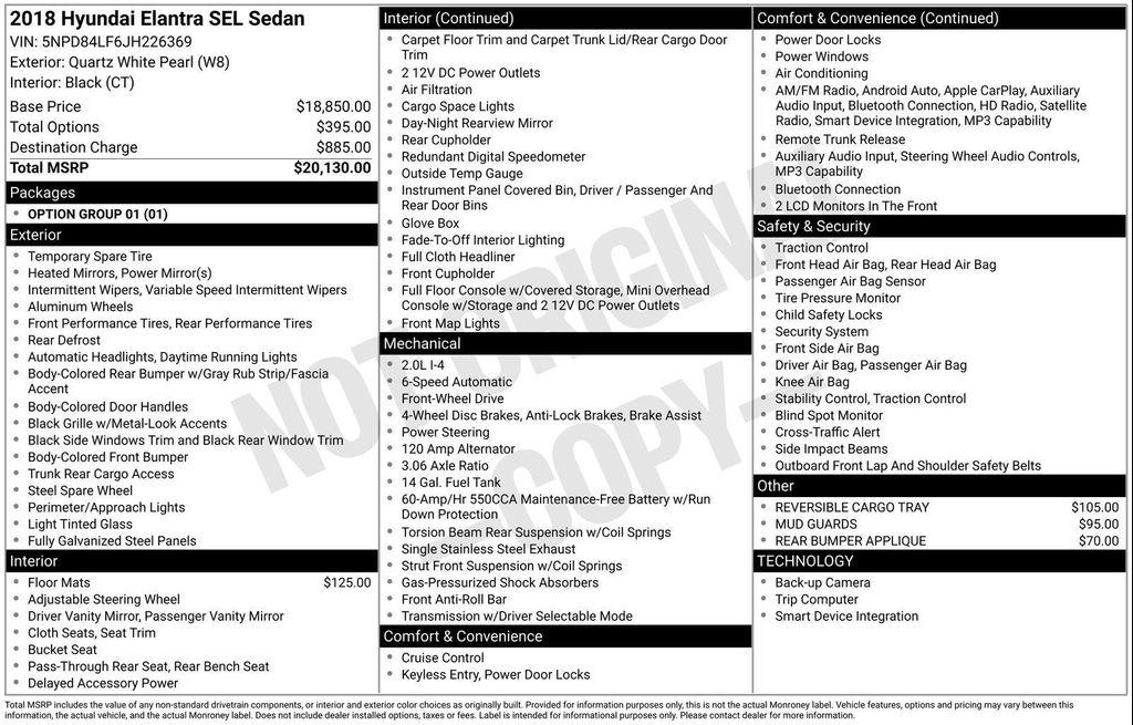 used 2018 Hyundai Elantra car