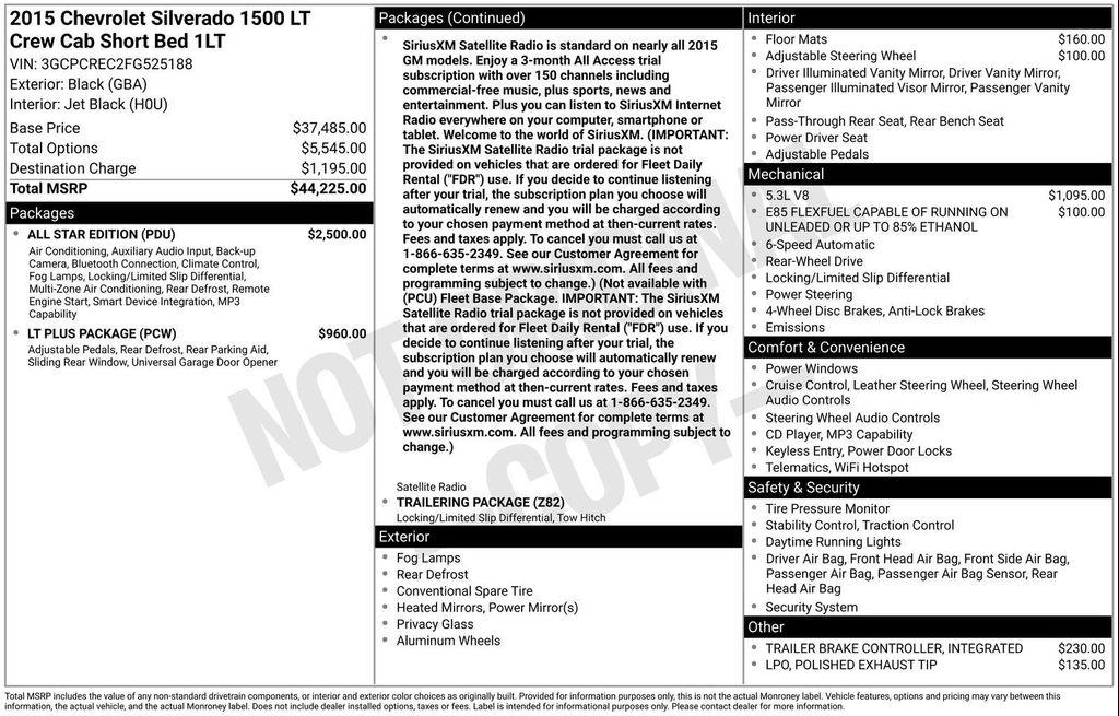 used 2015 Chevrolet Silverado 1500 car, priced at $20,999