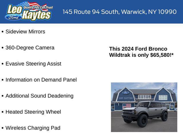 new 2024 Ford Bronco car, priced at $65,580