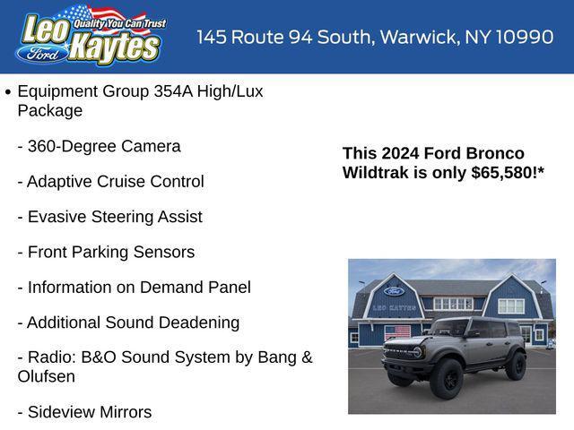 new 2024 Ford Bronco car, priced at $65,580