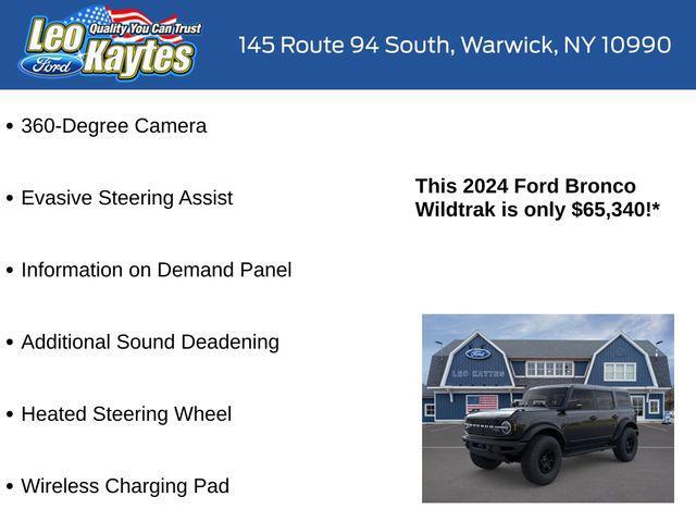 new 2024 Ford Bronco car, priced at $65,340
