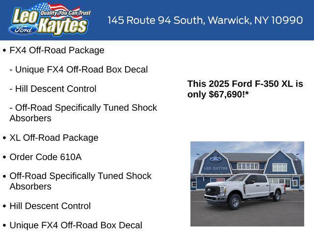 new 2025 Ford F-350 car, priced at $67,690