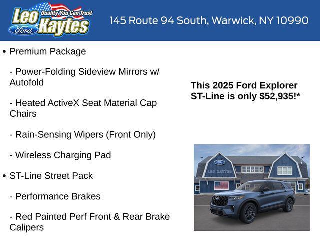 new 2025 Ford Explorer car, priced at $52,935