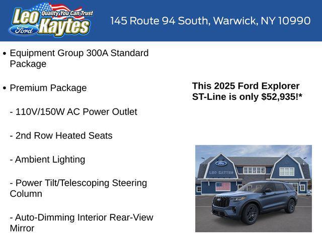 new 2025 Ford Explorer car, priced at $52,935