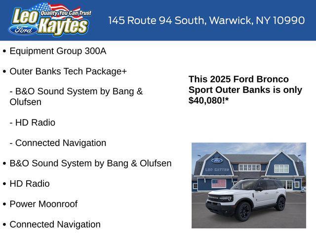 new 2025 Ford Bronco Sport car, priced at $40,080