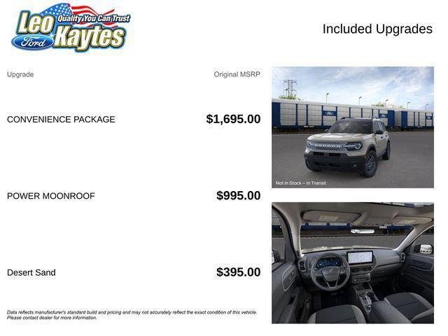 new 2025 Ford Bronco Sport car, priced at $35,300