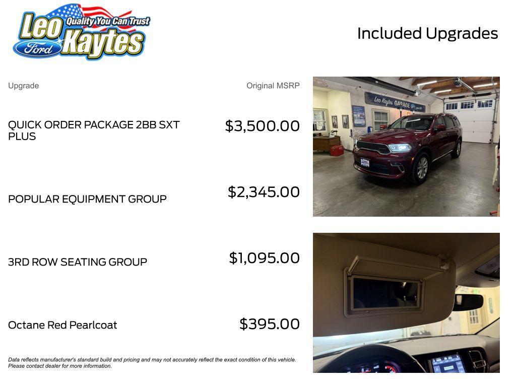 used 2021 Dodge Durango car, priced at $26,100