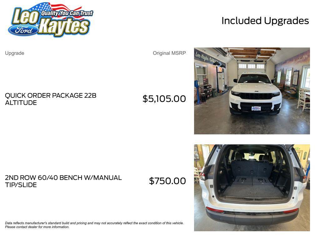 used 2022 Jeep Grand Cherokee L car, priced at $23,609