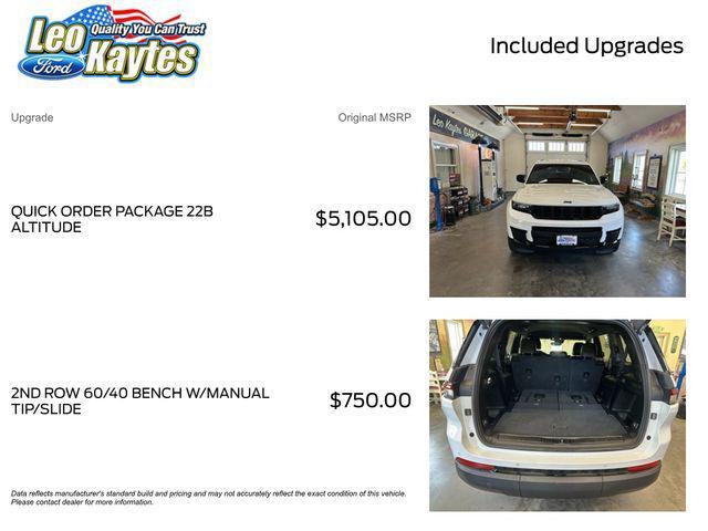 used 2022 Jeep Grand Cherokee L car, priced at $24,592