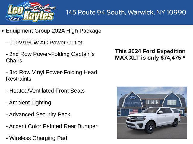 new 2024 Ford Expedition Max car, priced at $74,475