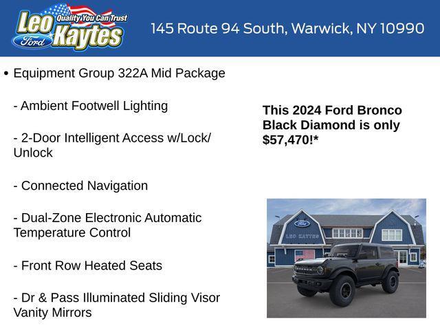 new 2024 Ford Bronco car, priced at $57,470