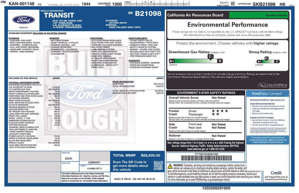 new 2025 Ford Transit-150 car, priced at $57,600
