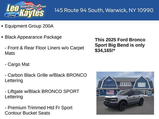 new 2025 Ford Bronco Sport car, priced at $34,165