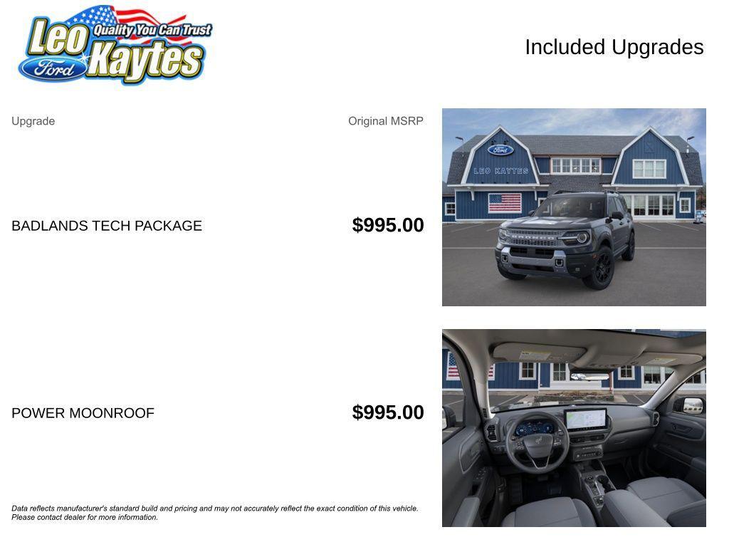 new 2025 Ford Bronco Sport car, priced at $40,945