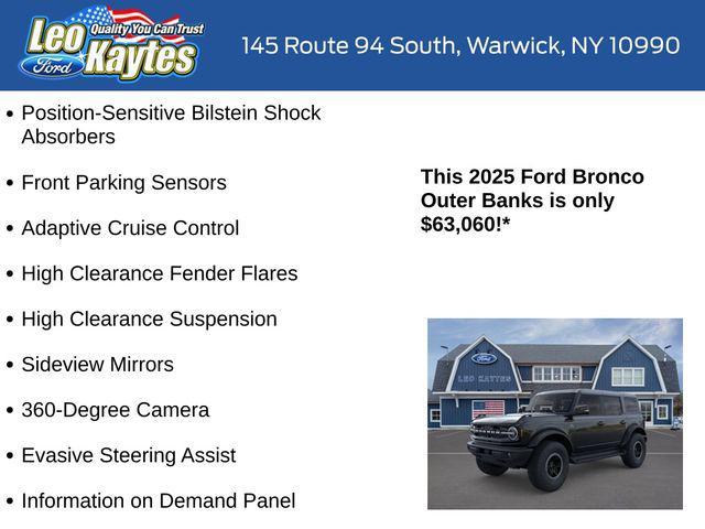 new 2025 Ford Bronco car, priced at $63,060