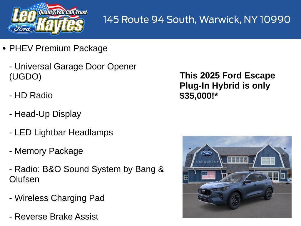 new 2025 Ford Escape PHEV car, priced at $35,000