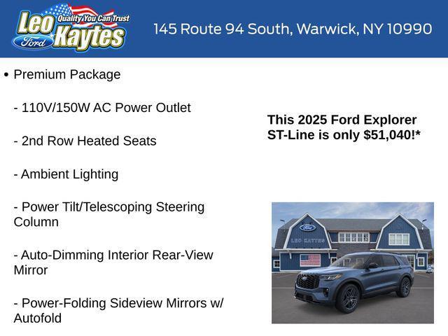 new 2025 Ford Explorer car, priced at $51,040