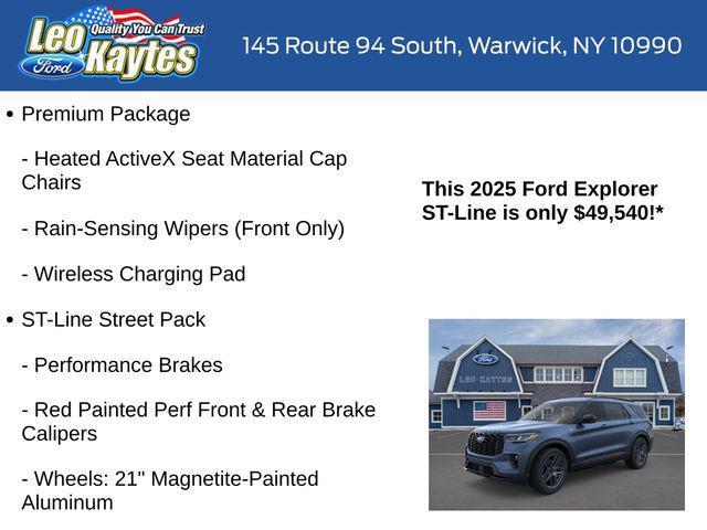 new 2025 Ford Explorer car, priced at $49,540