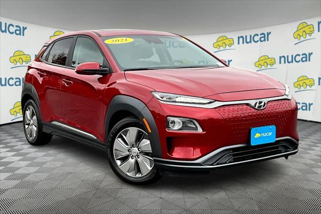 used 2021 Hyundai Kona EV car, priced at $16,977