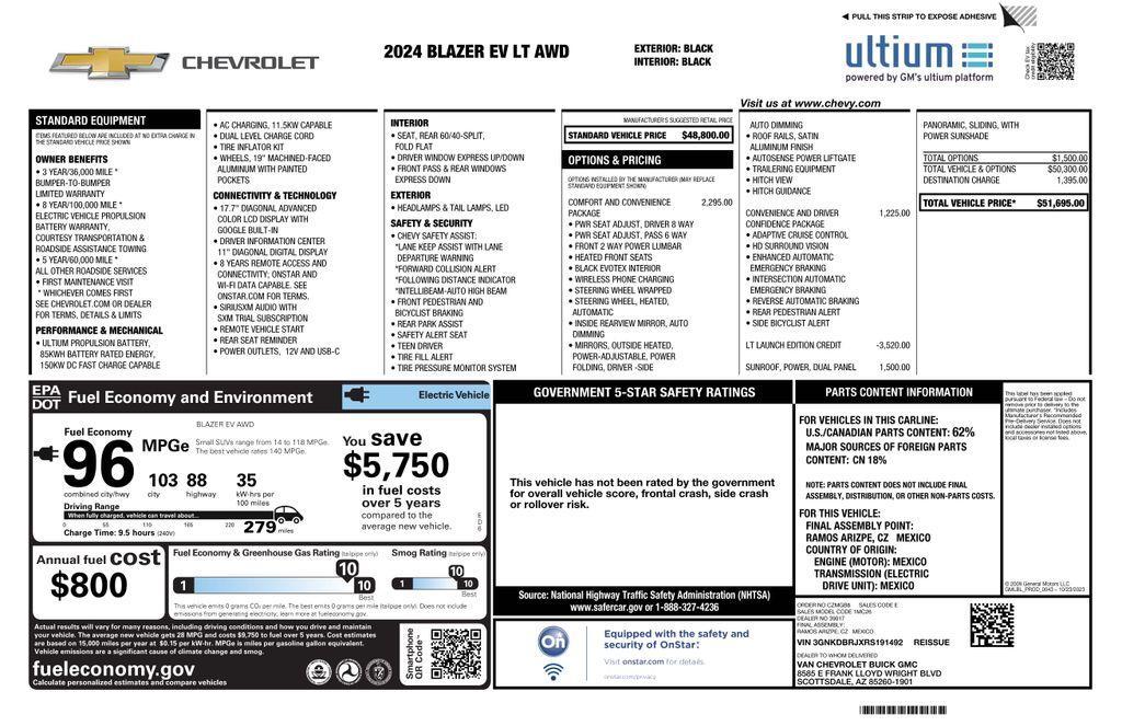 used 2024 Chevrolet Blazer EV car, priced at $24,173