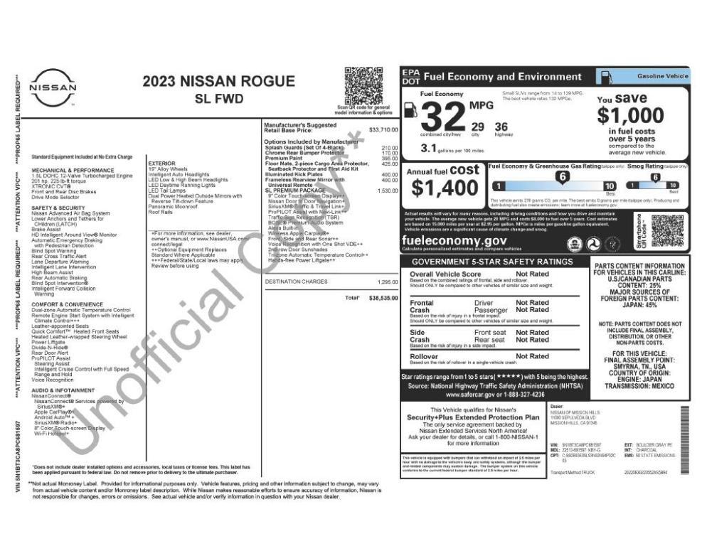 used 2023 Nissan Rogue car, priced at $21,875