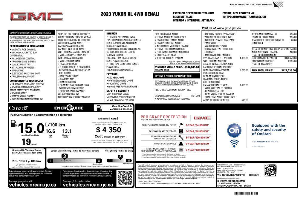 used 2023 GMC Yukon XL car, priced at $68,973