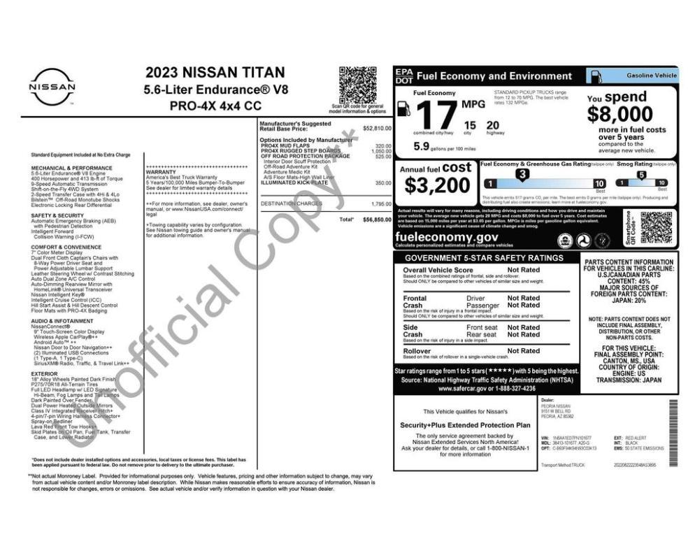 used 2023 Nissan Titan car, priced at $40,470