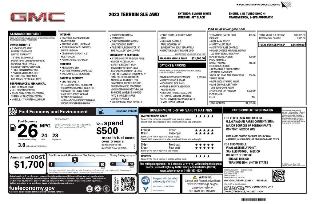 used 2023 GMC Terrain car