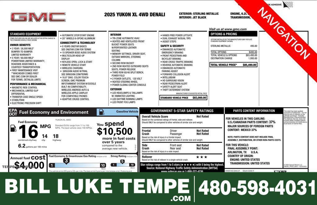 used 2025 GMC Yukon XL car, priced at $76,973