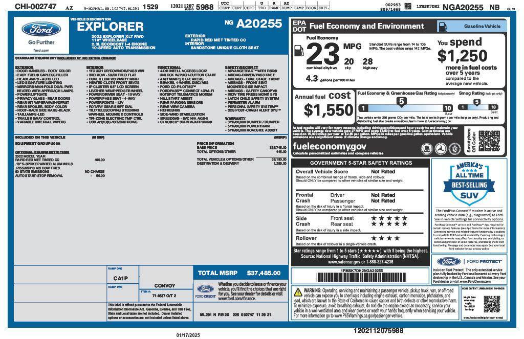 used 2022 Ford Explorer car, priced at $28,973