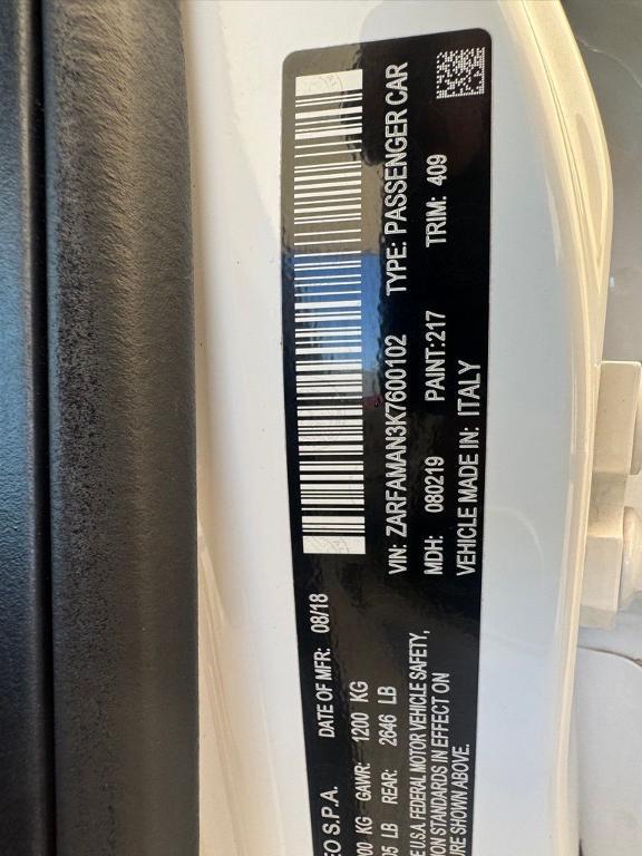used 2019 Alfa Romeo Giulia car, priced at $15,988