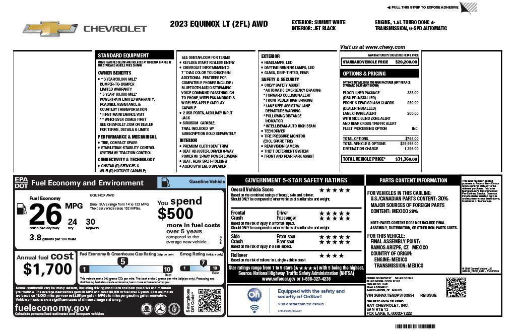 used 2023 Chevrolet Equinox car, priced at $23,373