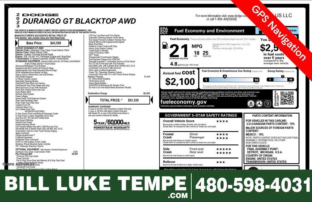 used 2023 Dodge Durango car, priced at $28,973