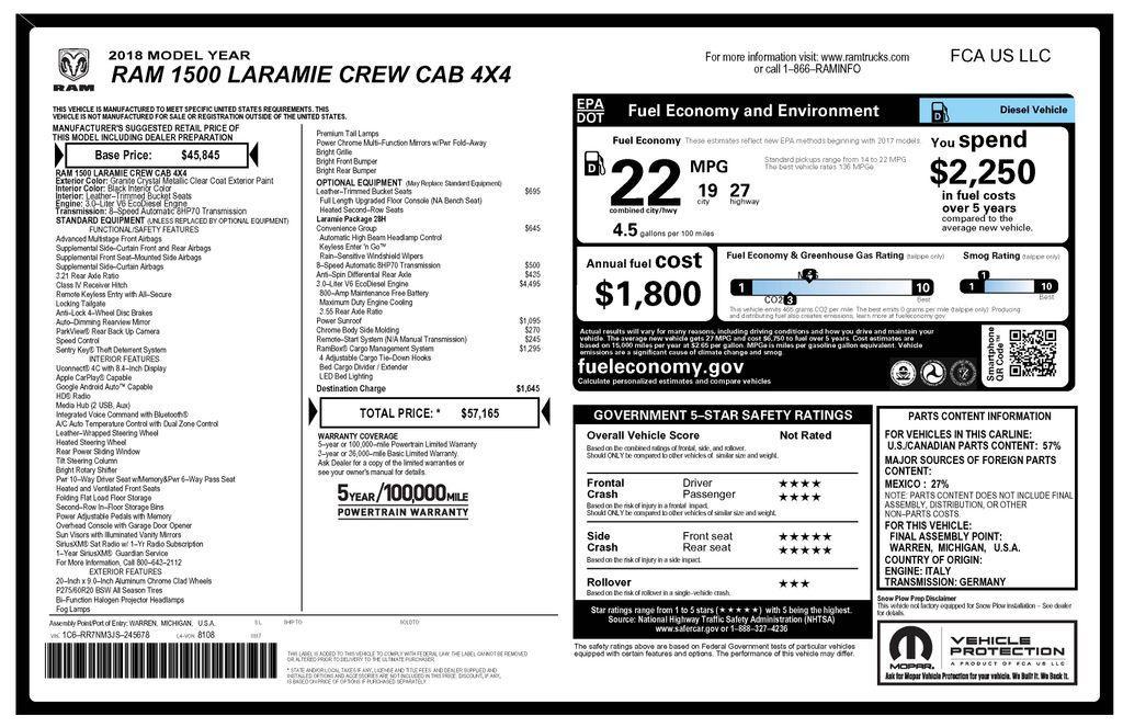 used 2018 Ram 1500 car, priced at $24,210
