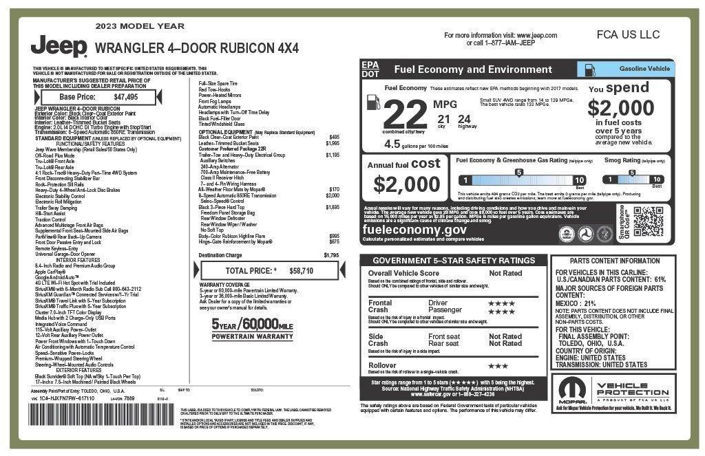 used 2023 Jeep Wrangler car, priced at $32,775